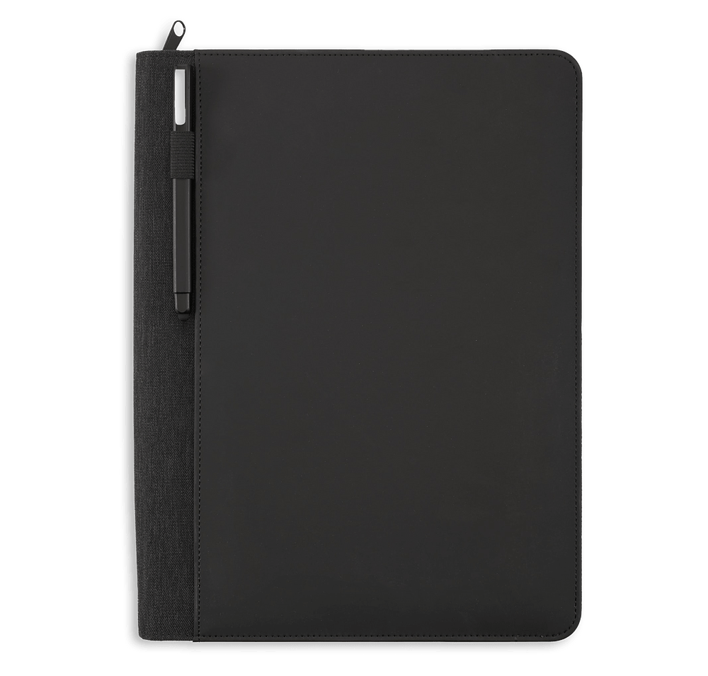 Debossed Vienna Heathered Zippered Padfolio-default
