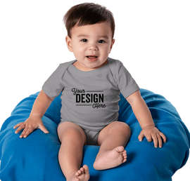 Bella + Canvas Jersey Short-Sleeve Baby Bodysuit - Color: Storm