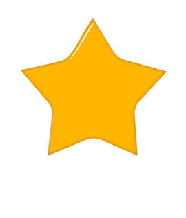 Full Color Star Laminated Plastic Lapel Pin - Color: Athletic Gold