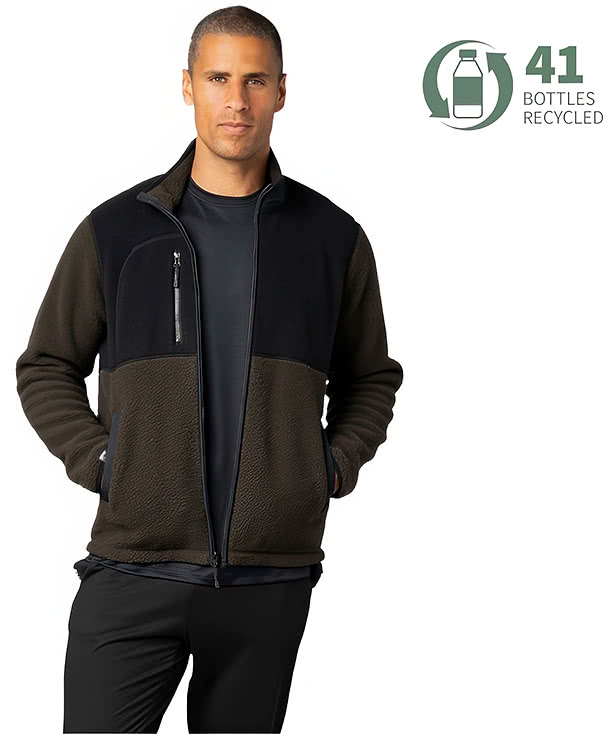 Custom Storm Creek Warm Up Recycled Colorblock Sherpa Fleece