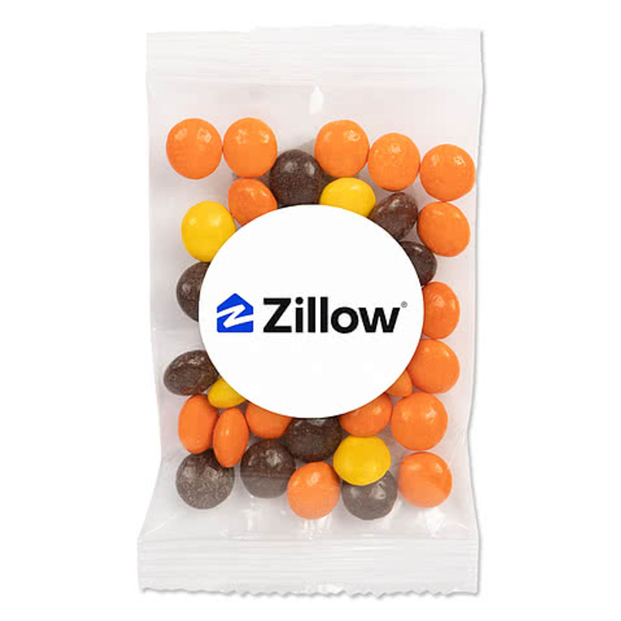 Full Color Reese's Pieces Promo Pack Candy Bag in White