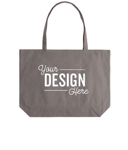 Medium Midweight Pigment Dyed Canvas Tote Bag - Grey
