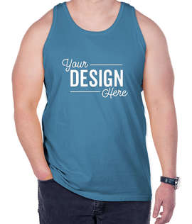 Hanes ComfortWash 100% Cotton Garment Dyed Tank - Color: Summer Sky
