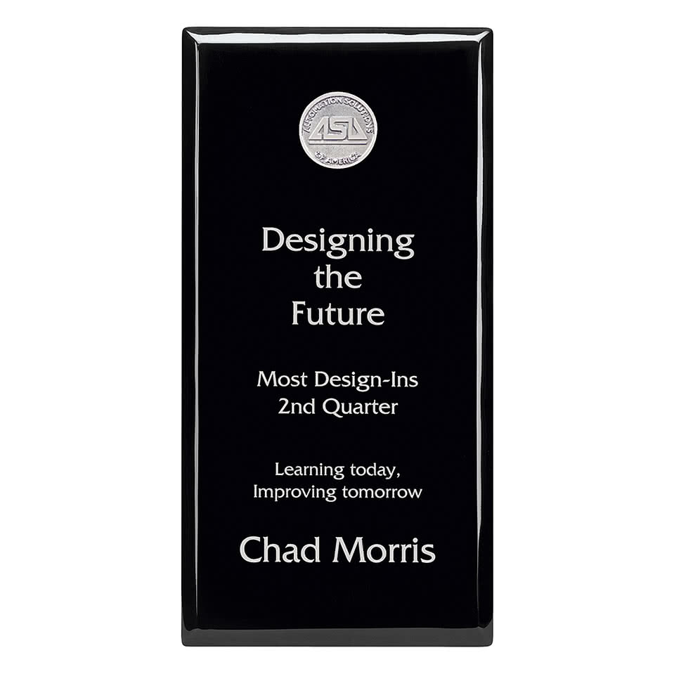6" x 12" Black Plaque