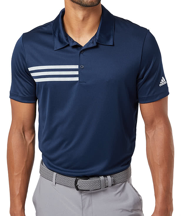 Adidas 3-Stripes UPF 50+ Performance Polo - Printed