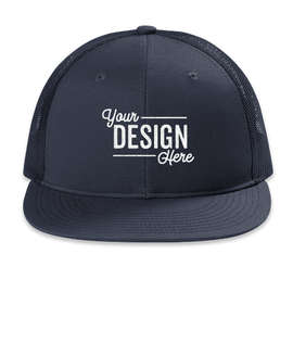 Port Authority Flat Bill Snapback Trucker Hat - Color: Rich Navy