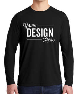 Sport-Tek Tri-Blend Long Sleeve Performance Shirt - Color: Black Triad Solid