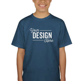Canada - Gildan Youth 100% Cotton T-shirt - Color: Indigo Blue