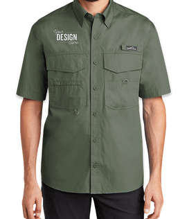 Eddie Bauer Short Sleeve Fishing Shirt - Color: Seagrass Green