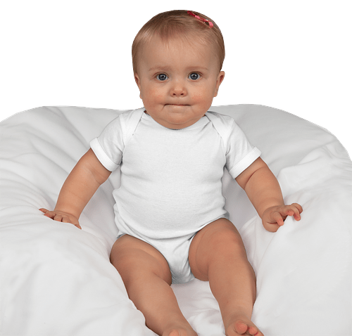 Rabbit Skins Jersey Baby Bodysuit in White