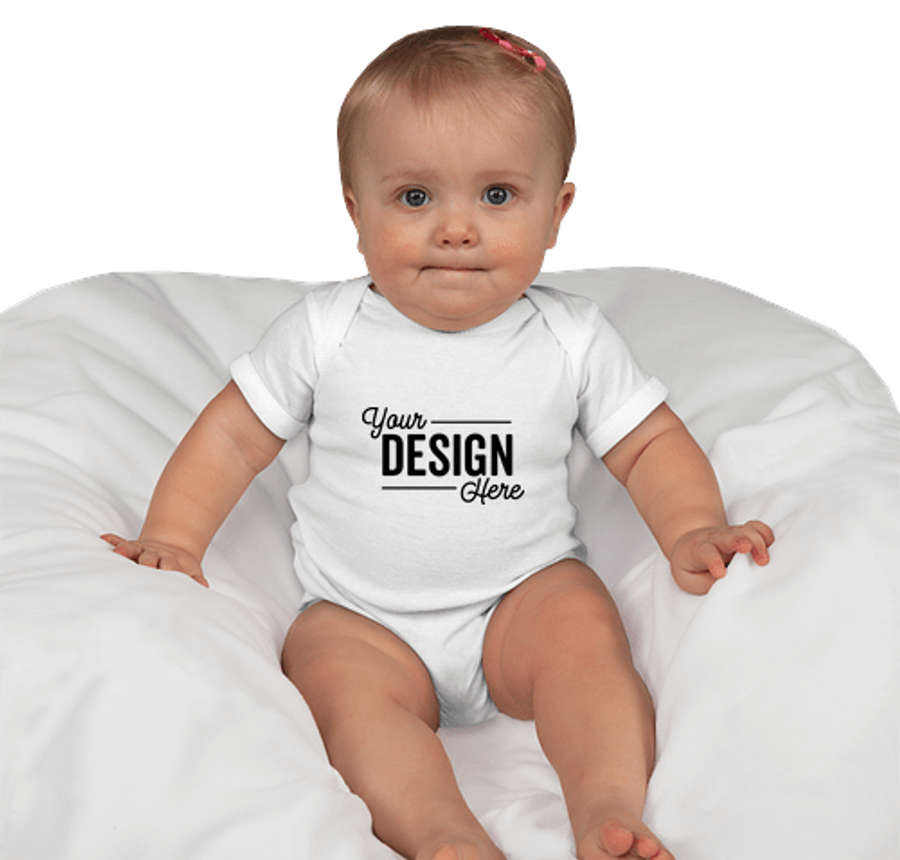 Rabbit Skins Jersey Baby Bodysuit in White