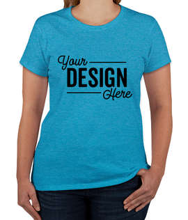 Gildan Women's 100% Cotton T-shirt - Color: Heather Sapphire