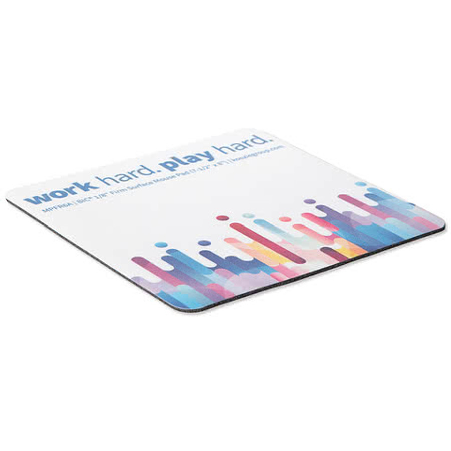 Full Color Firm Surface Mouse Pad in White
