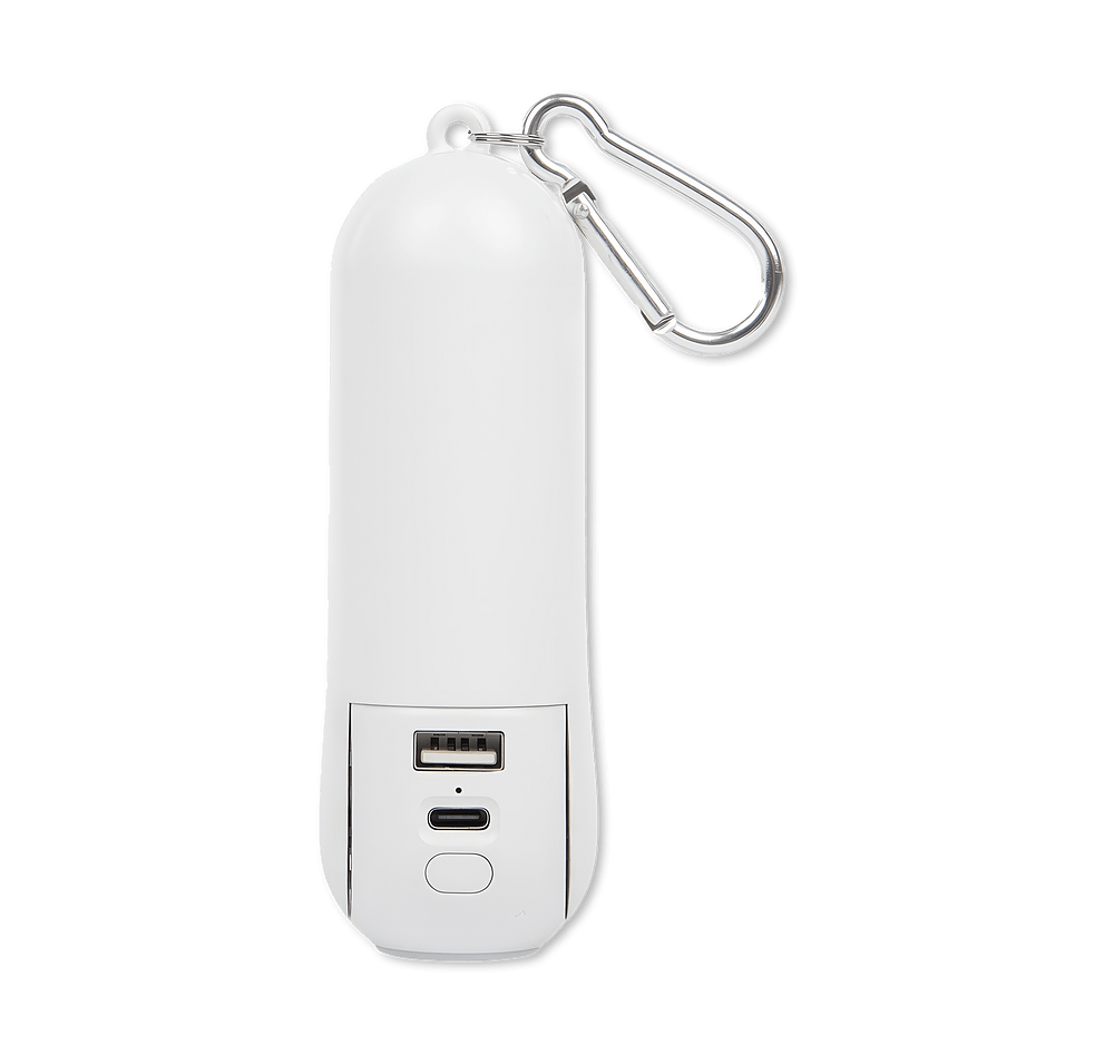 Rechargeable 1,800 mAh Portable Power Bank with Mini Fan and Flashlight-default