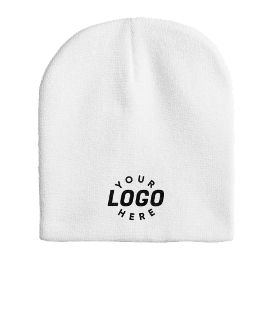 Sportsman Acrylic Knit Beanie in White