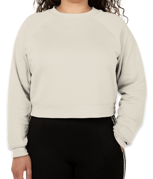 black cropped crewneck sweatshirt