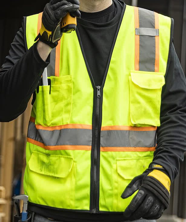Kishigo Class 2 6-Pocket Contrast Mesh Safety Vest