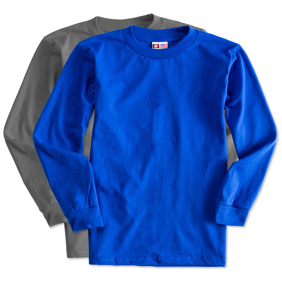 Bayside USA-Made 100% Cotton Long Sleeve T-shirt