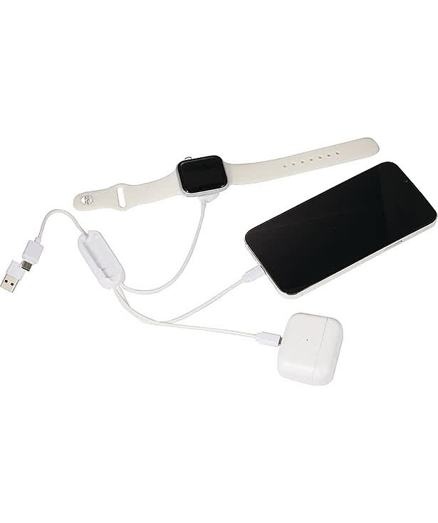 Allcord 5-in-1 Recycled Charging Cable with iWatch Charger