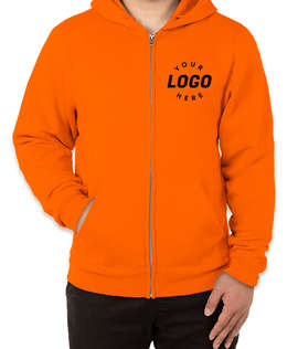 Soffe Classic Zip Hoodie - Color: Orange