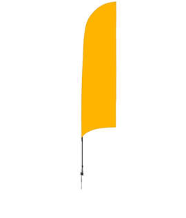 Full Color 13’ Streamline Razor Flag with Spike - Color: Athletic Gold