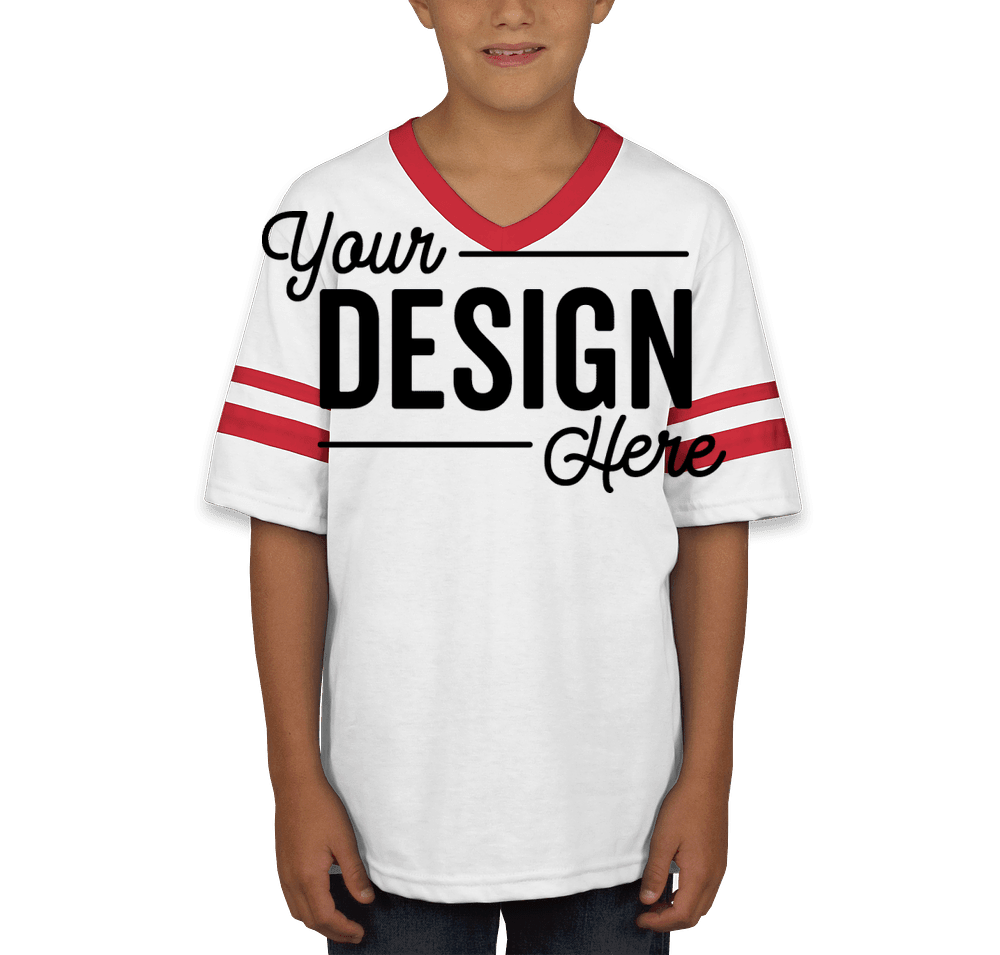 Custom Augusta Youth Double Sleeve Stripe Jersey T-shirt