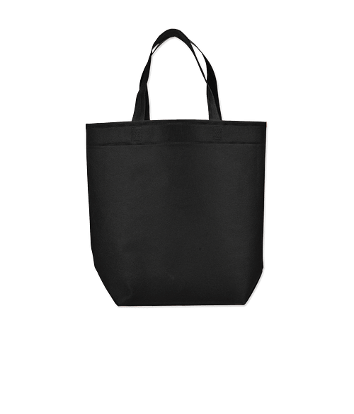 Full Color Challenger Medium Non-Woven Shopper Tote Bag in Black