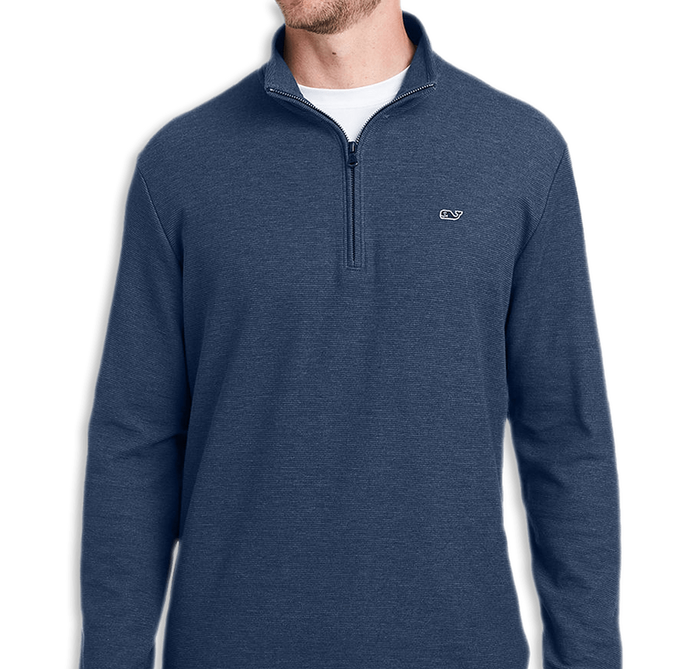 Vineyard Vines Saltwater Logo Quarter Zip Sweatshirt-default