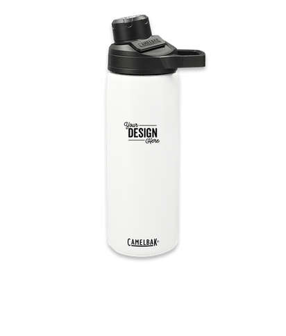 CamelBak Laser Engraved 20 oz. Chute Mag Copper Vacuum Insulated Water Bottle - White