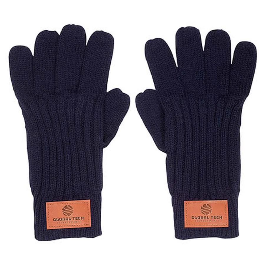 Rib Knit Gloves in BLACK