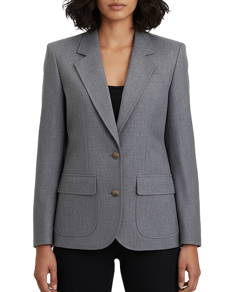 Edwards Women’s Traditional Single Breasted Blazer in Grey Heather
