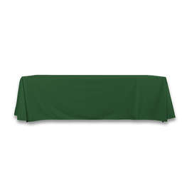 Full Color 8' LazerLine Throw Tablecloth - Color: Hunter Green
