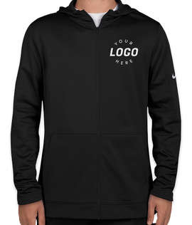 Nike Therma-FIT Full-Zip Performance Hooded Sweatshirt - Color: Black