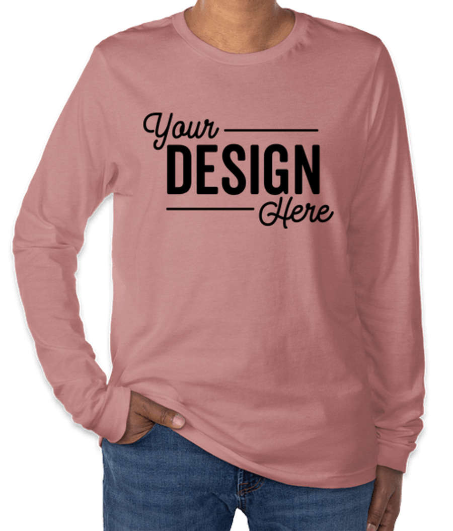 Bella + Canvas Tri-Blend Long Sleeve T-shirt in Mauve Tri-Blend