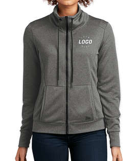 New Era Women's Performance Terry Full Zip Sweatshirt - Color: Graphite Heather