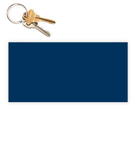 7.5 in. x 3.75 in. Rectangular Bumper Sticker - Color: Navy