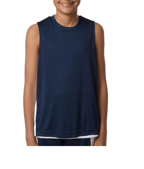 Team 365 Youth Zone Reversible Performance Jersey in Sport Graphite / White