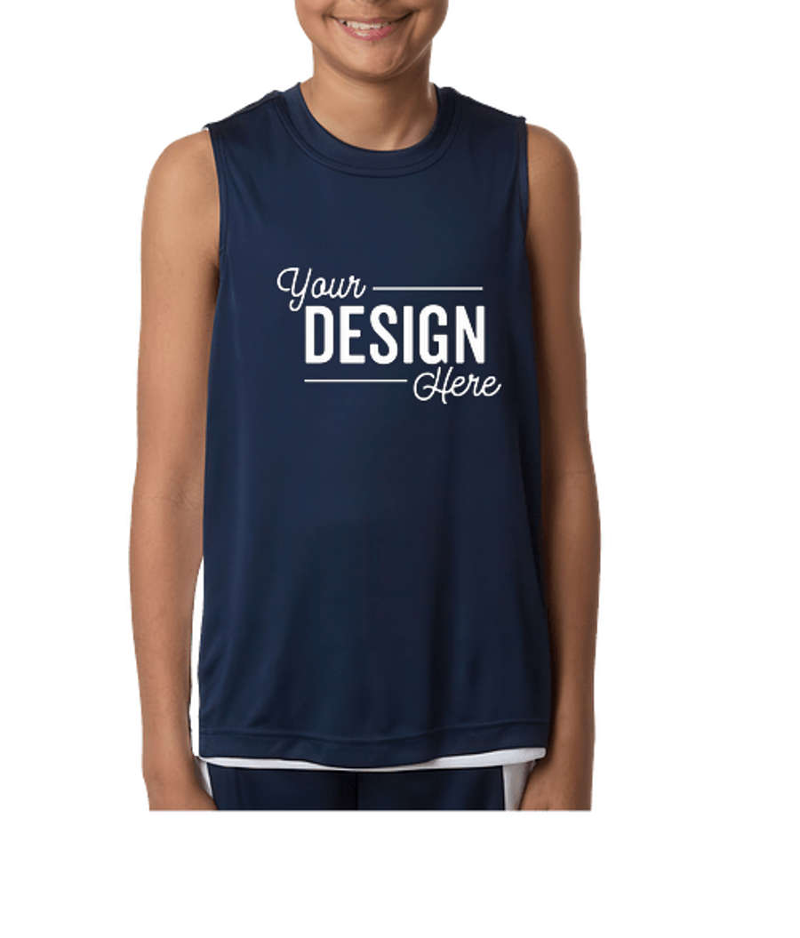 Team 365 Youth Zone Reversible Performance Jersey in Sport Graphite / White