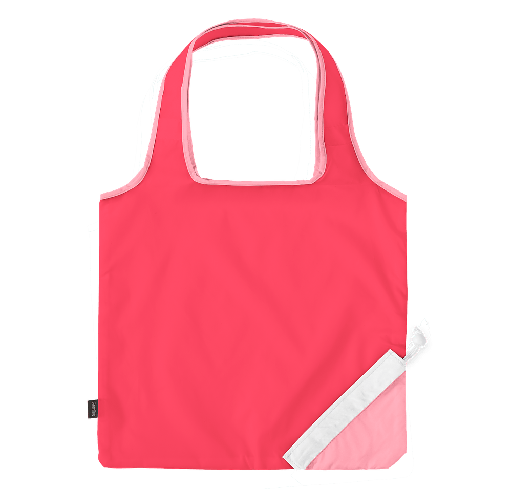 Contrast Foldaway Shopper Tote Bag-default