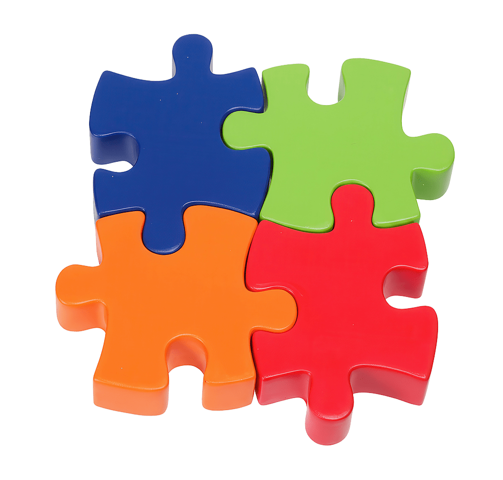 4-Piece Puzzle Set Stress Reliever-default