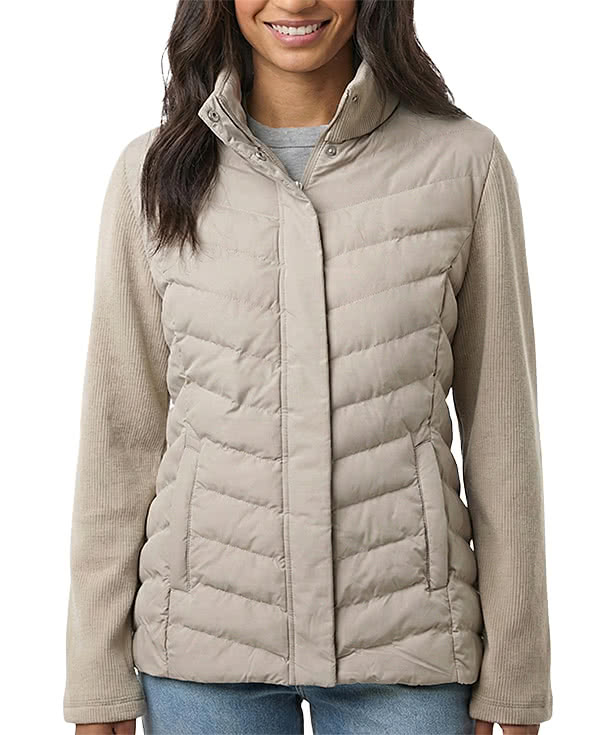 Weatherproof Women’s Mixed Media Chevron Soft Shell Jacket