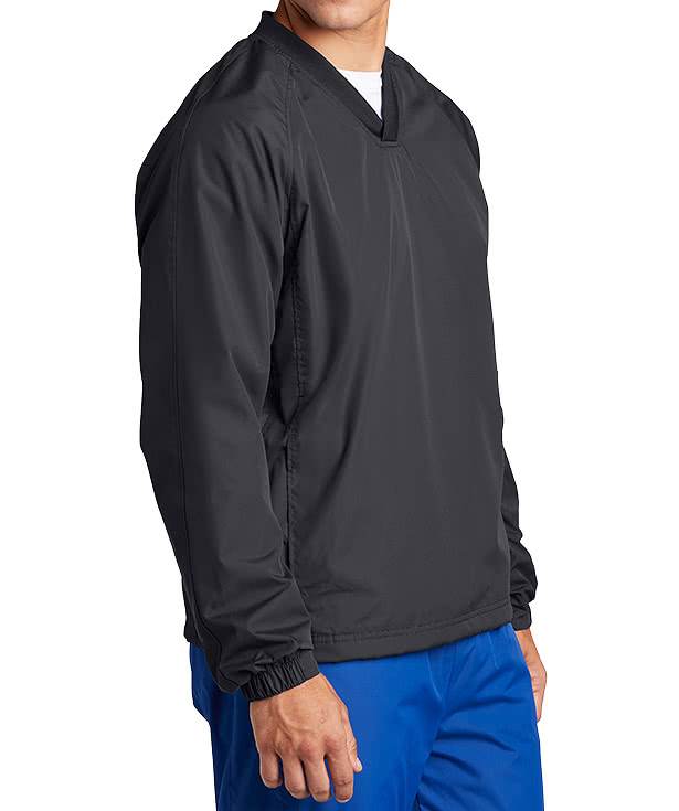 Sport-Tek V-Neck Raglan Wind Shirt