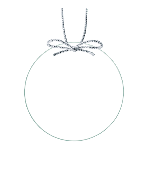 Crystal Circle Ornament in Clear