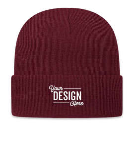 Cap America Knit Cuff Beanie - Color: Maroon