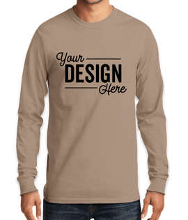 Port & Company Tall Essential Long Sleeve T-shirt - Color: Sand