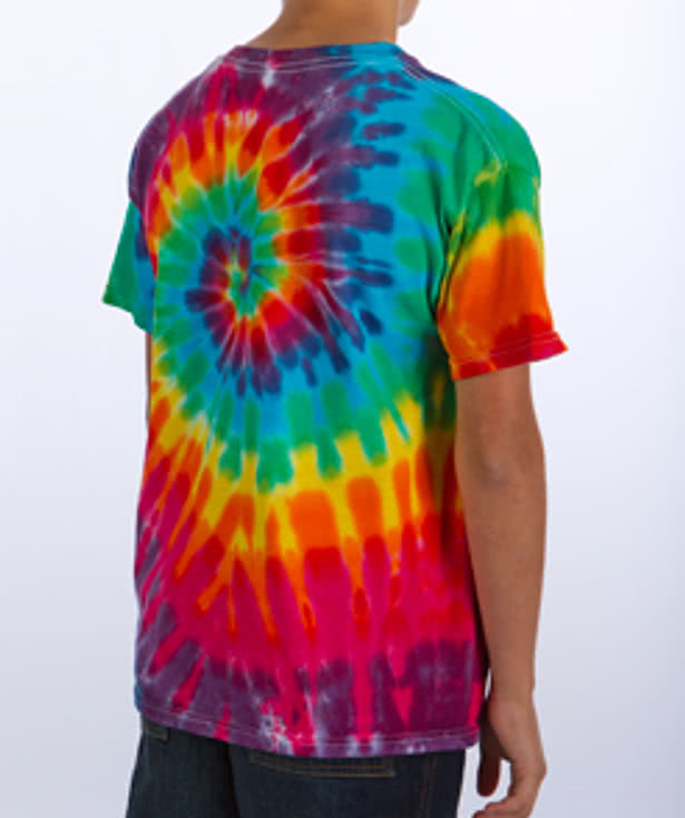 Gildan Youth 100% Cotton Rainbow Tie-Dye T-shirt
