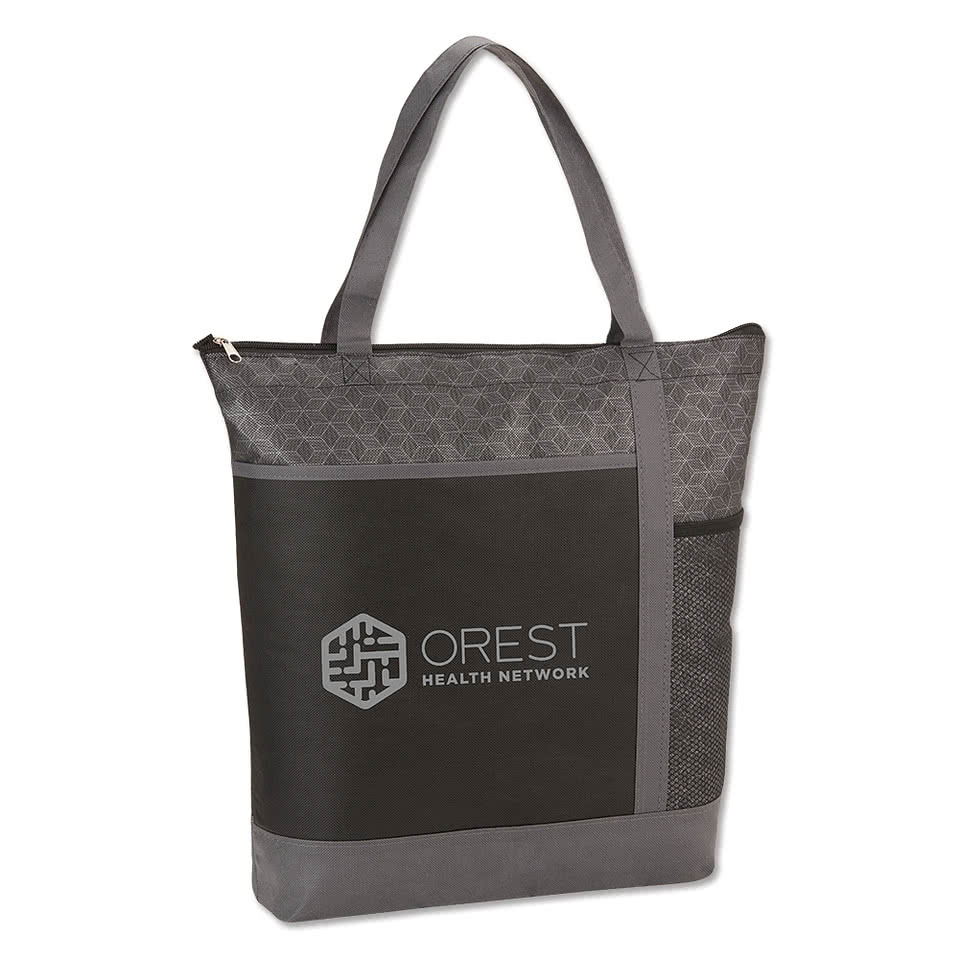 Full Color Chrome Medium Zippered Convention Tote Bag