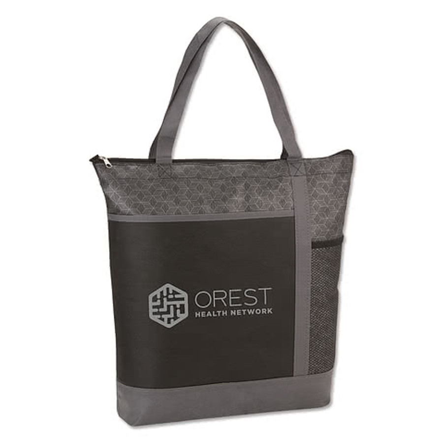 Full Color Chrome Medium Zippered Convention Tote Bag