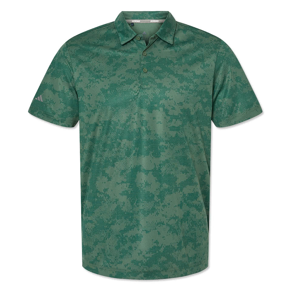 Adidas All Over Camo Recycled Performance Polo - Embroidered
