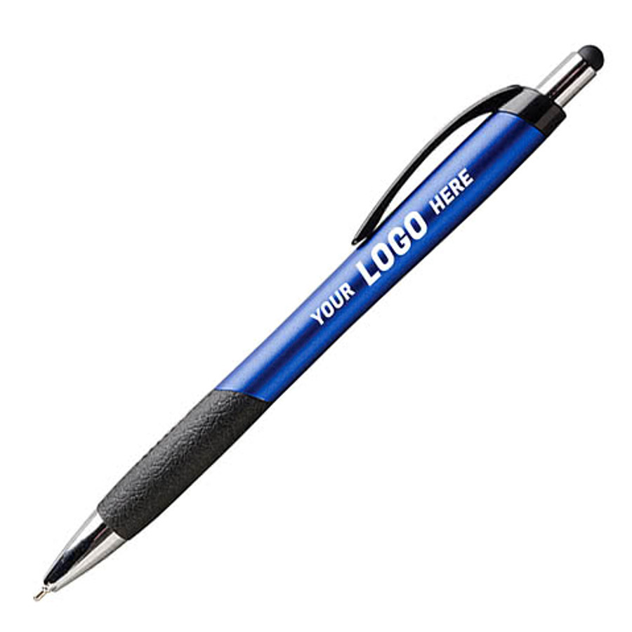 Mateo Stylus Pen (blue ink) in Platinum Silver